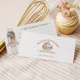 Randig blommig Cupcake Bageri Butik Presentkort