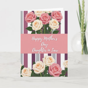 Randig Blommig Familjekärlekskort Kort