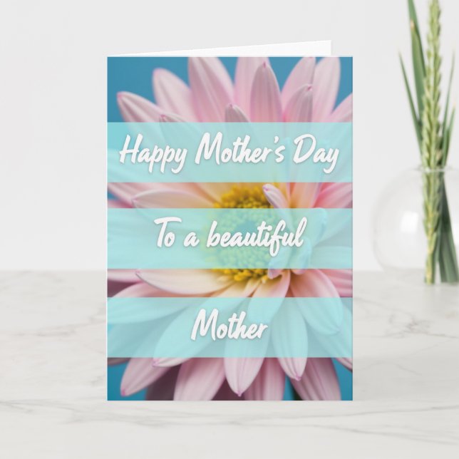 Randig Blommig Mors Kort (Framsida)
