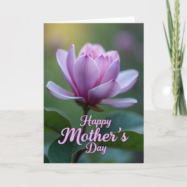 Randig Blomning Säsongskort Kort (Framsida)