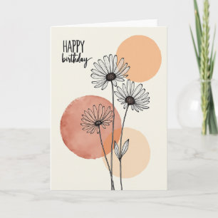 Randig blomskisskort kort