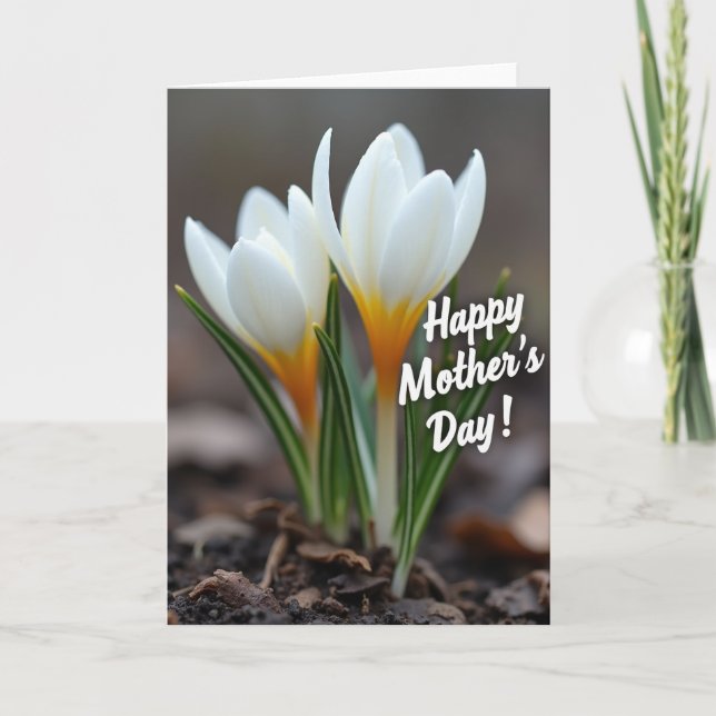 Randig Blomster Serenitetskort Kort (Framsida)
