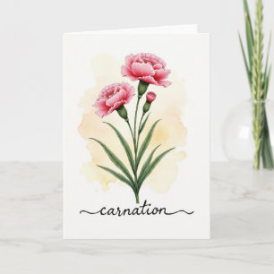Randig blomsterkonstkort kort