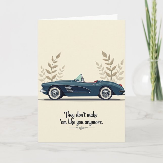 Randig Classic Roadster-kort Kort (Framsida)