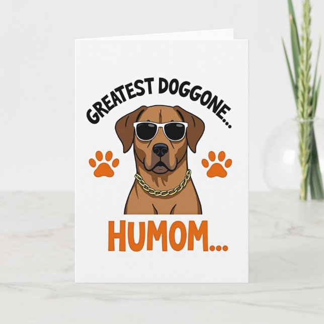 Randig Cool Hund Humom-kort Kort (Framsida)