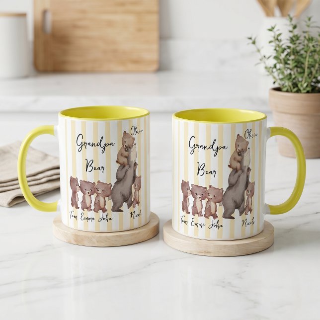 Randig Daddy Bear Fars dag-present Till Pappa Mugg (Skapare uppladdad)