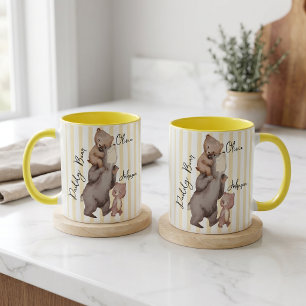 Randig Daddy Bear Fars Dag-present Till Pappa Mugg