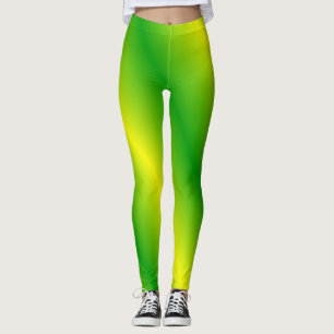Randig damasker för grönt och för gult leggings