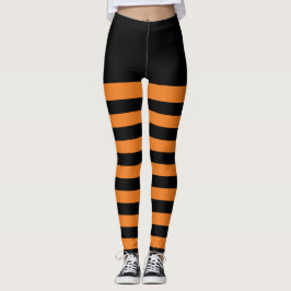 Randig damasker för happy halloween leggings