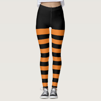 Randig damasker för happy halloween leggings