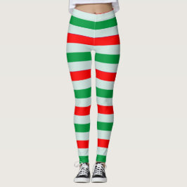 Randig damasker för julcandy cane leggings