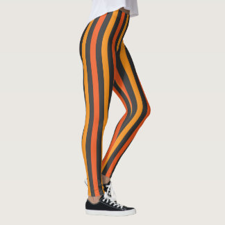 Randig damasker för orange och för svart leggings