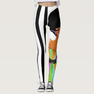RANDIG DAMASKER FÖR VINTAGE LEGGINGS