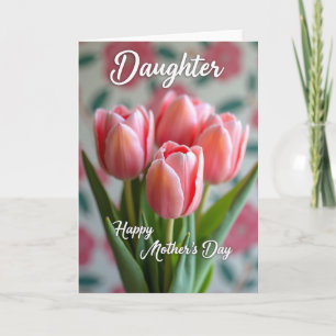 Randig dotter blomsterbukett kort