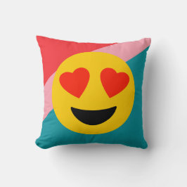 Randig Emoji kärlekdekorativ kudde
