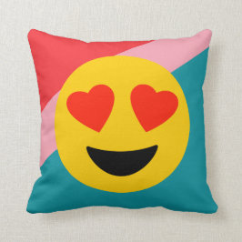 Randig Emoji kärlekdekorativ kudde