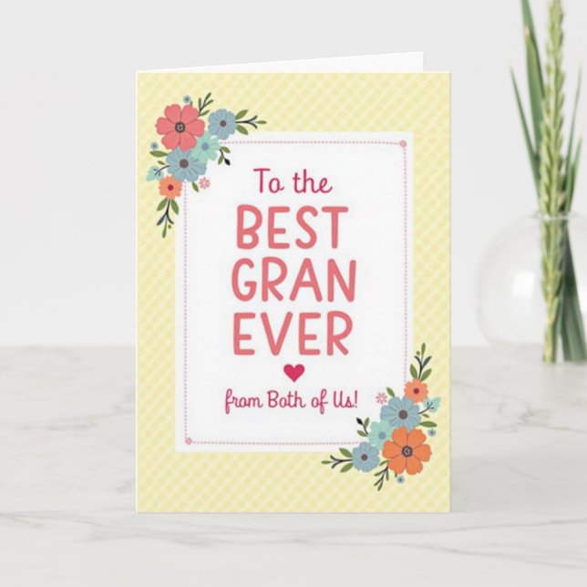 Randig familjeglädjekort kort (Framsida)