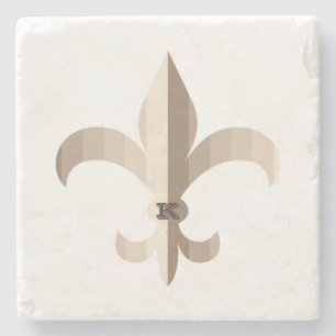 Randig Fleur de lis Underlägg Sten