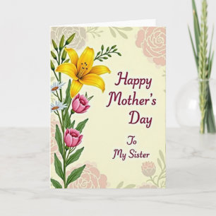 Randig försiktig blomsterkort kort