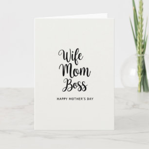 Randig fru mamma chef-kort kort