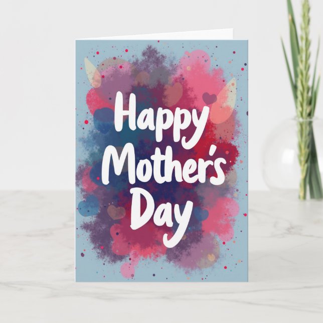 Randig Glad Mamma-kort Kort (Framsida)