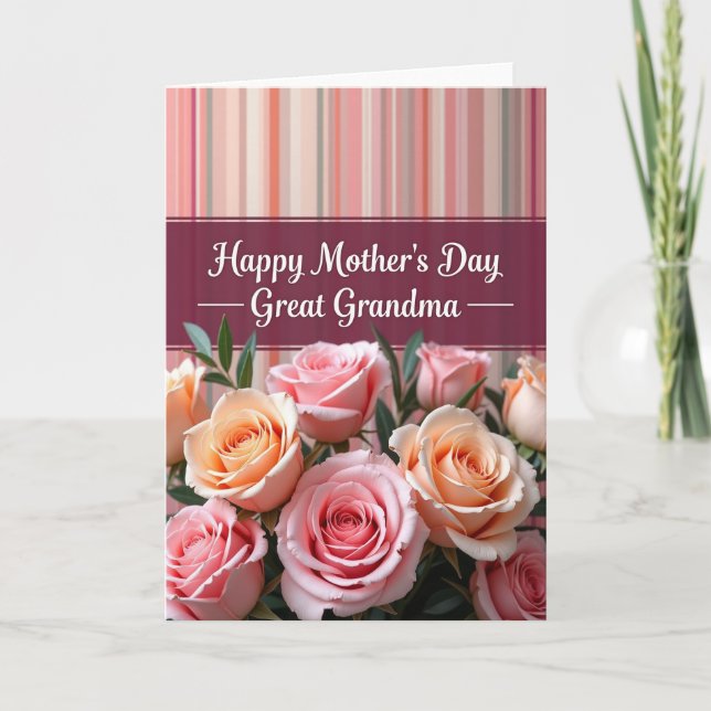 Randig Glad Mors Dag Mormor Kort (Framsida)