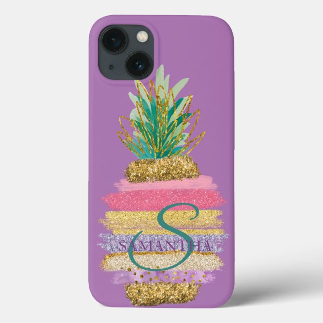Randig glitterananas viol (Baksida)