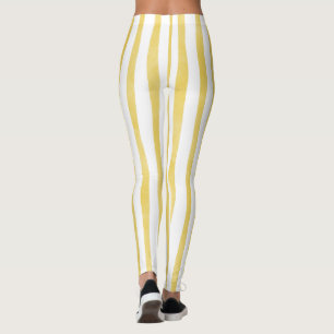 Randig Gult och vit Leggings