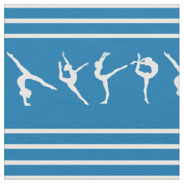 Randig gymnastik för blått och för vit tyg