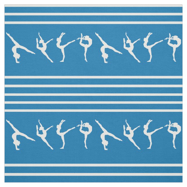 Randig gymnastik för blått och för vit tyg (Provkarta)