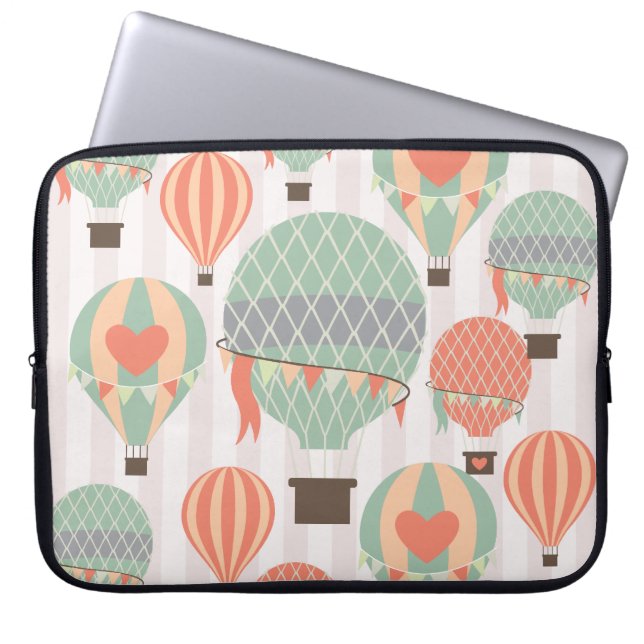 Randig himmel för pastellfärgade laptop sleeve (Framsidan)