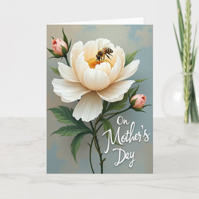 Randig Insekt Blommig Kort (Framsida)