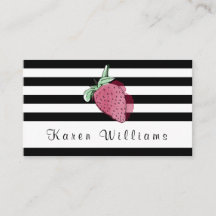 Randig jordgubbelogotypvisitkort