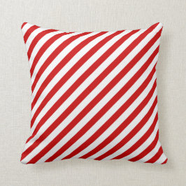 Randig jul för röd vitcandy cane kudde