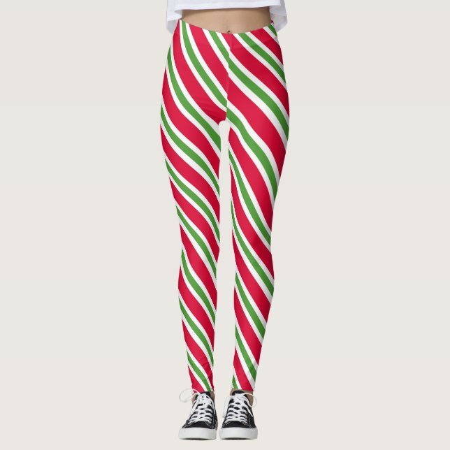 Randig jul leggings (Framsida)