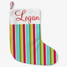 Randig jul liten julstrumpa