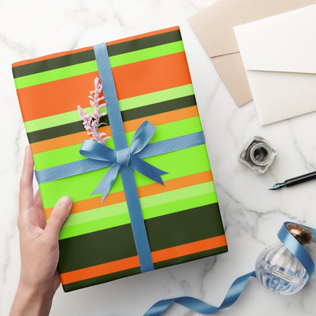 Randig kalk, Orange och graderat gift Presentpapper (Gifting)