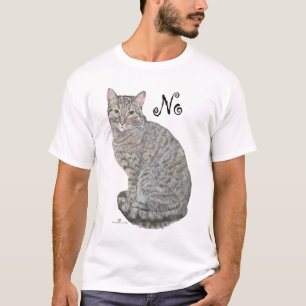 Randig katt är inte öppen t shirt