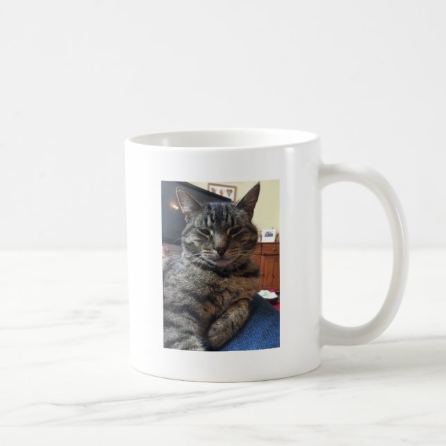 Randig katt kaffemugg (Höger)