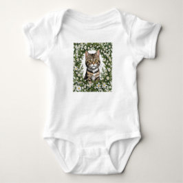 Randig katt och Massachusetts majblommor 1 T Shirt