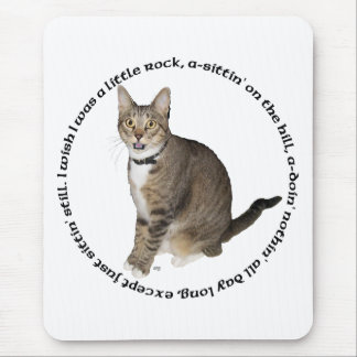 Randig katt önskar musmatta