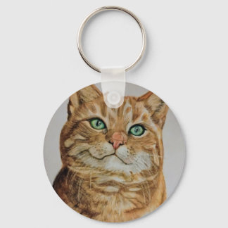 Randig katt på nyckelring