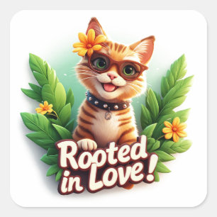 Randig Katt Solglasögon Rotad I Kärlek Märke 😎