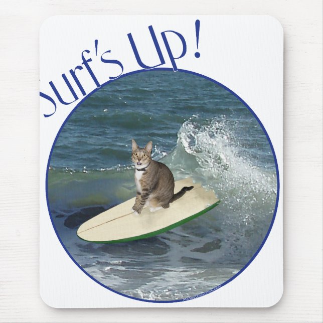 Randig katt Surf's Up! Musmatta (Framsidan)