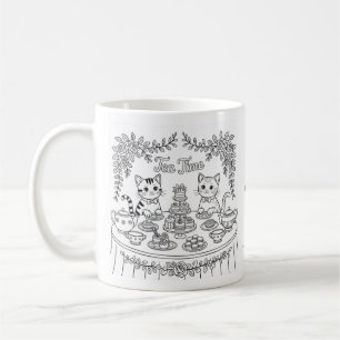 Randig Katt Tekopp Tids Festliga Mugg