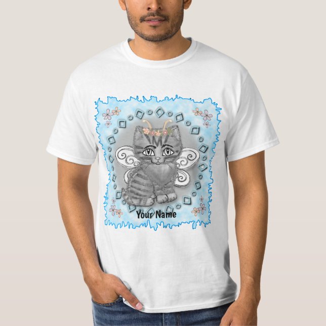 Randig Kattälva T-Shirt (Framsida)