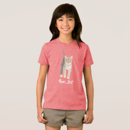 Randig Kattunge Tjej Tri-Blend T Shirt