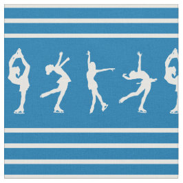 Randig konståkning för blått och för vit tyg