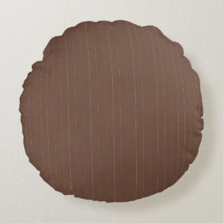 Randig kudde rund – Beige på Brun