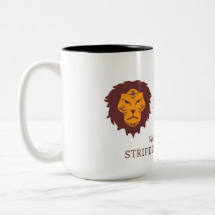 Randig Lejon 15 oz Mugg - Logotyp